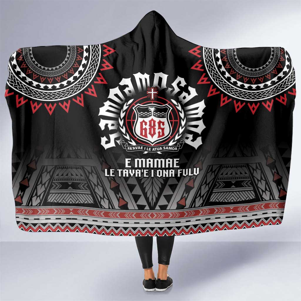 Samoa Black Saturday Hooded Blanket Samoa For Samoans LT05 One Size Black - Polynesian Pride