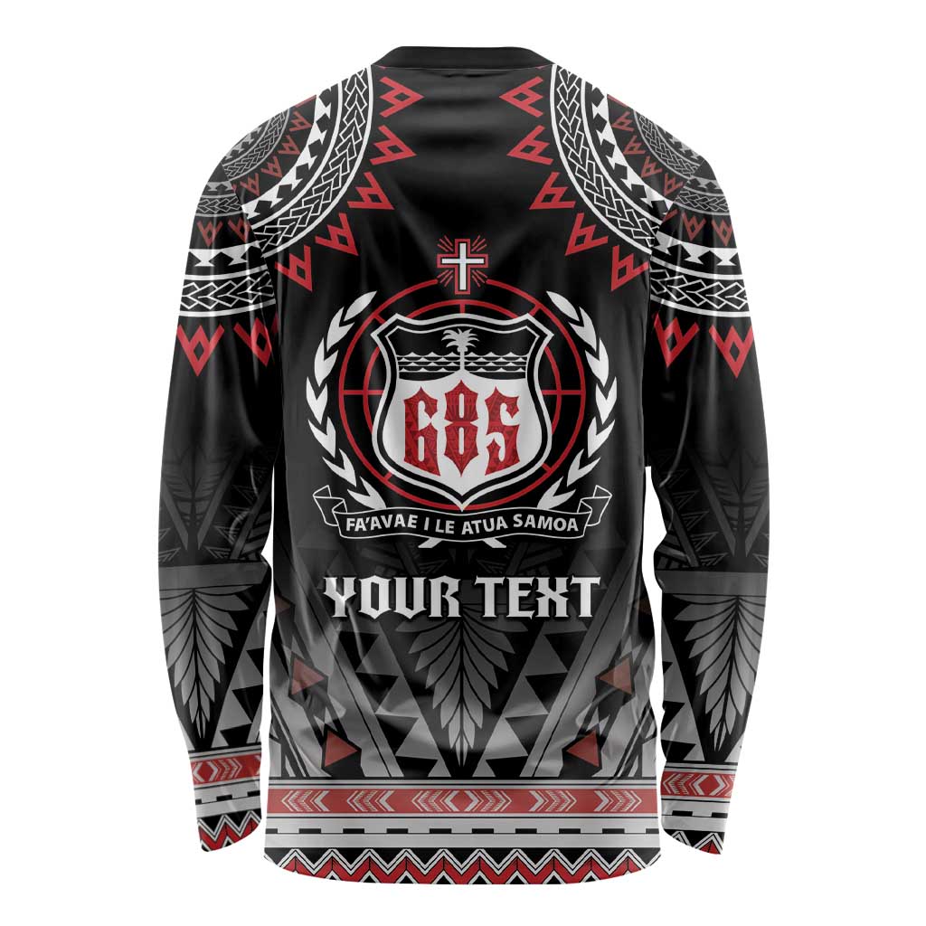 Personalised Samoa Black Saturday Long Sleeve Shirt Samoa For Samoans LT05 - Polynesian Pride