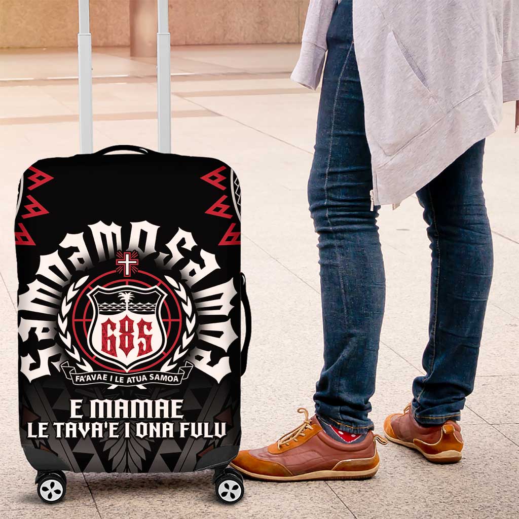 Samoa Black Saturday Luggage Cover Samoa For Samoans LT05 Black - Polynesian Pride