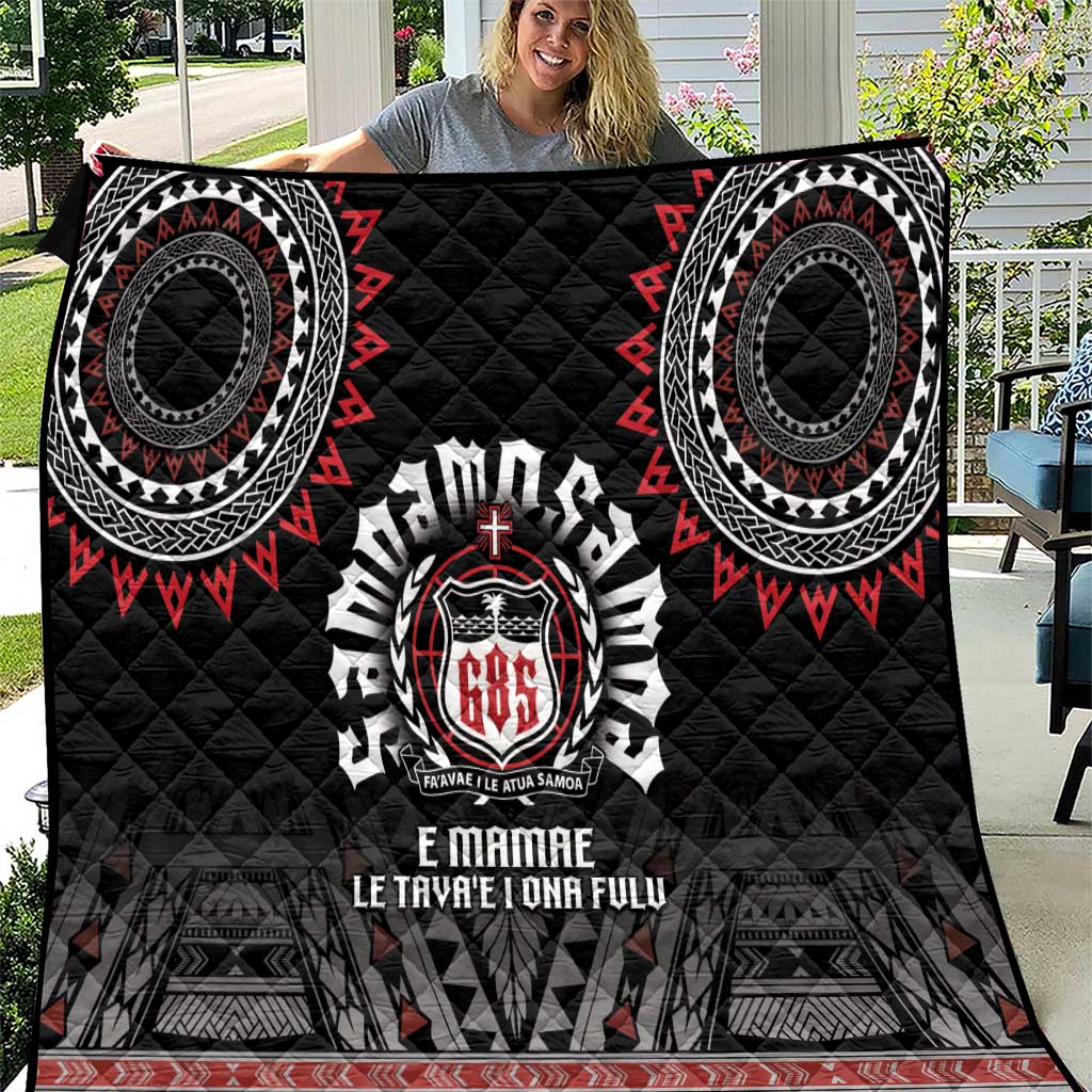 Samoa Black Saturday Quilt Samoa For Samoans LT05 Black - Polynesian Pride