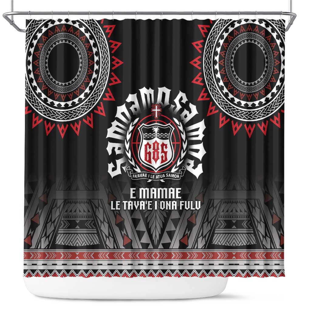 Samoa Black Saturday Shower Curtain Samoa For Samoans LT05 Black - Polynesian Pride