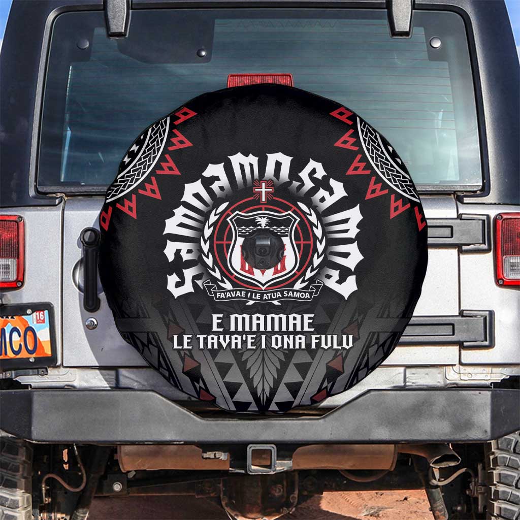 Samoa Black Saturday Spare Tire Cover Samoa For Samoans LT05 Black - Polynesian Pride