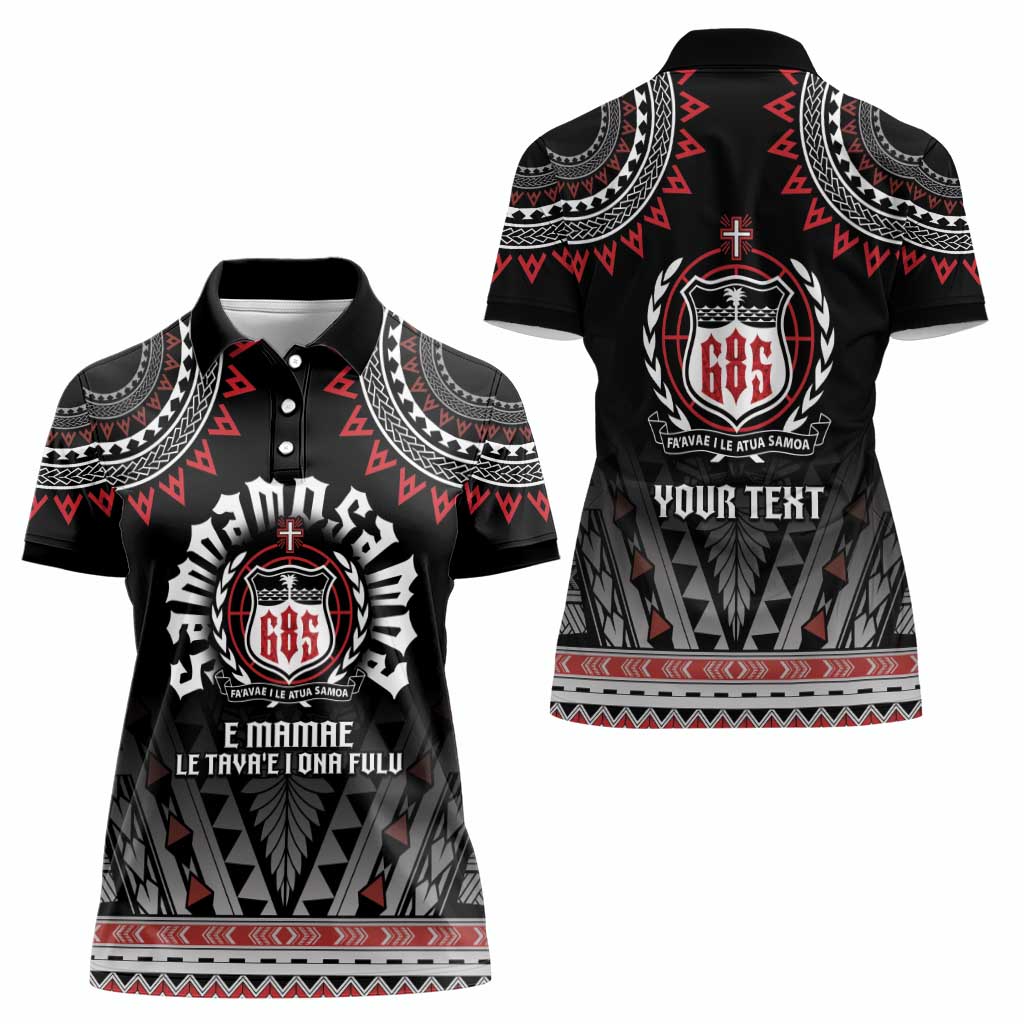 Personalised Samoa Black Saturday Women Polo Shirt Samoa For Samoans