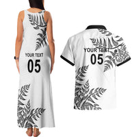 Custom New Zealand Football Couples Matching Tank Maxi Dress and Hawaiian Shirt Aotearoa Pride - Polynesian Pride