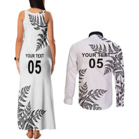 Custom New Zealand Football Couples Matching Tank Maxi Dress and Long Sleeve Button Shirt Aotearoa Pride - Polynesian Pride