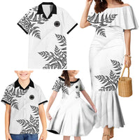 Custom New Zealand Football Family Matching Mermaid Dress and Hawaiian Shirt Aotearoa Pride - Polynesian Pride
