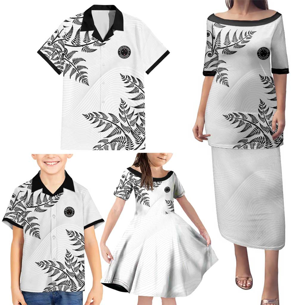 Custom New Zealand Football Family Matching Puletasi and Hawaiian Shirt Aotearoa Pride - Polynesian Pride