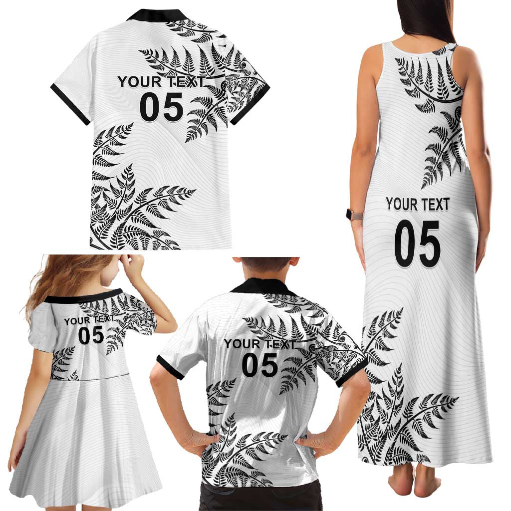 Custom New Zealand Football Family Matching Tank Maxi Dress and Hawaiian Shirt Aotearoa Pride - Polynesian Pride