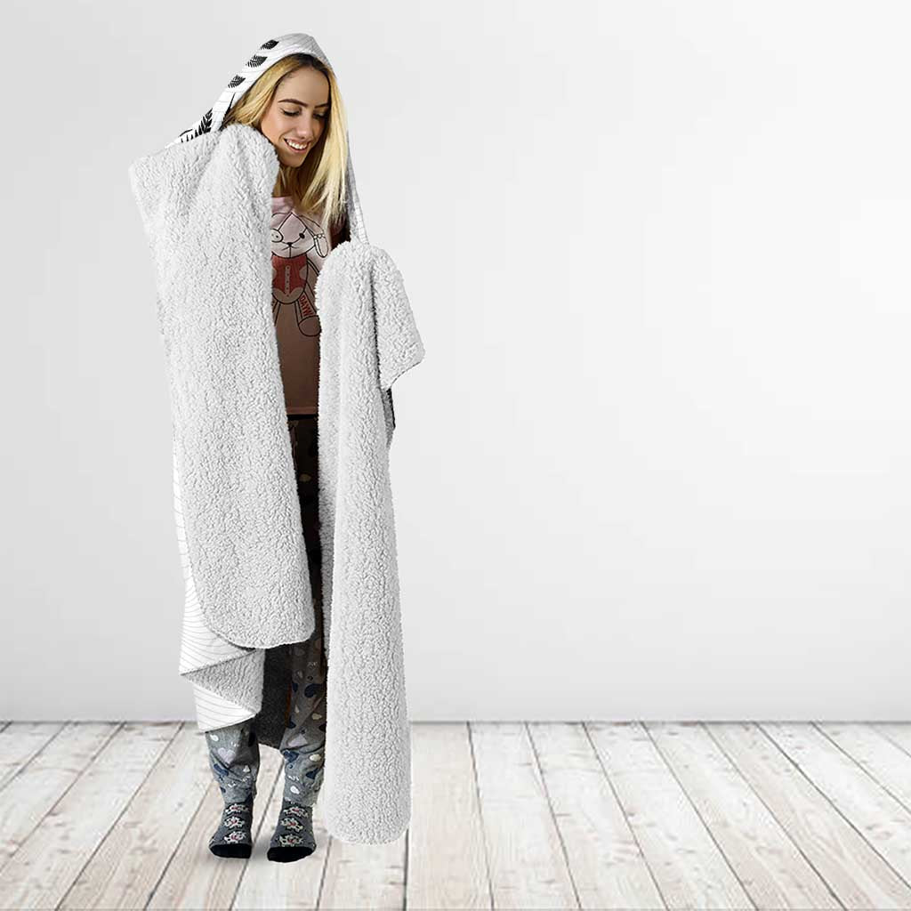 Custom New Zealand Football Hooded Blanket Aotearoa Pride - Polynesian Pride