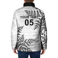 Custom New Zealand Football Padded Jacket Aotearoa Pride - Polynesian Pride