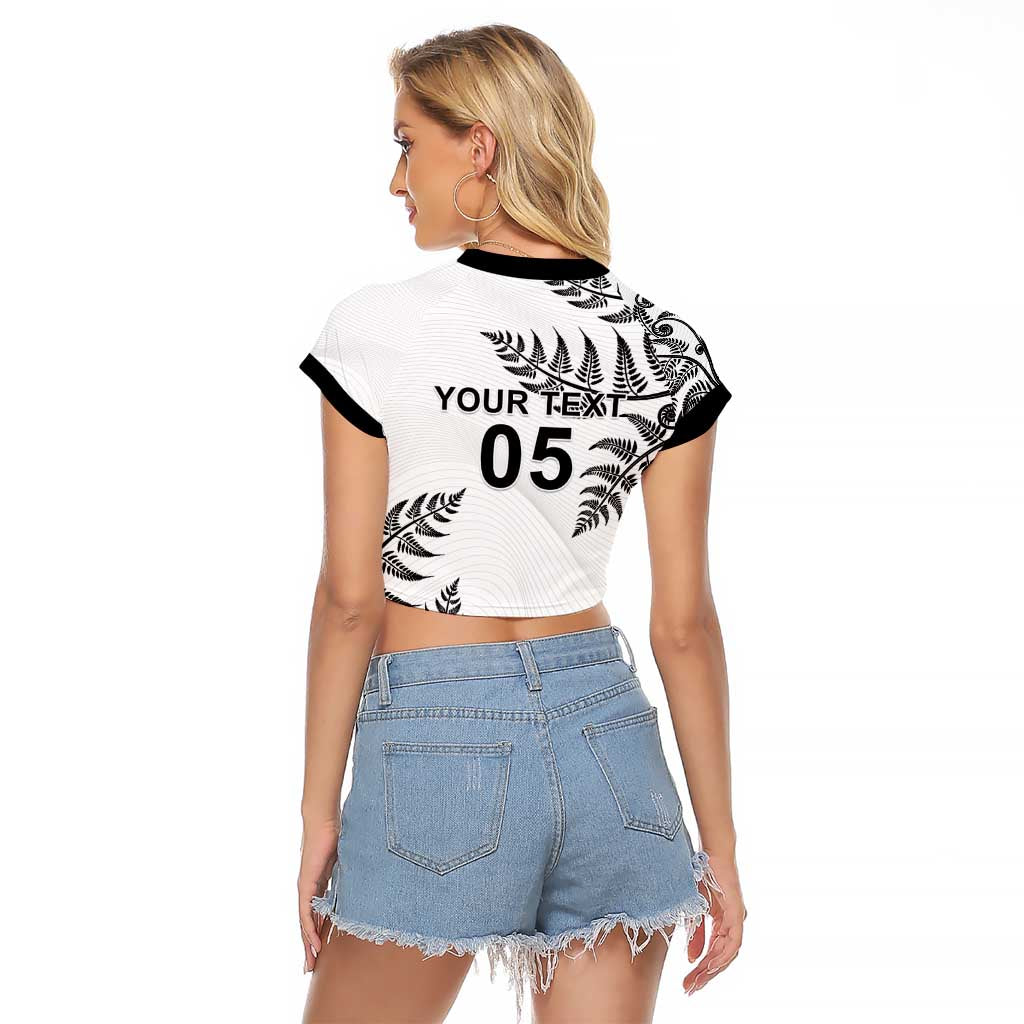 Custom New Zealand Football Raglan Cropped T Shirt Aotearoa Pride - Polynesian Pride