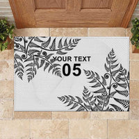 Custom New Zealand Football Rubber Doormat Aotearoa Pride - Polynesian Pride