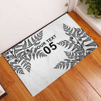 Custom New Zealand Football Rubber Doormat Aotearoa Pride - Polynesian Pride