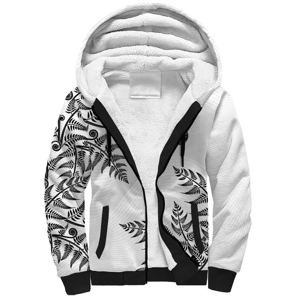 Custom New Zealand Football Sherpa Hoodie Aotearoa Pride - Polynesian Pride