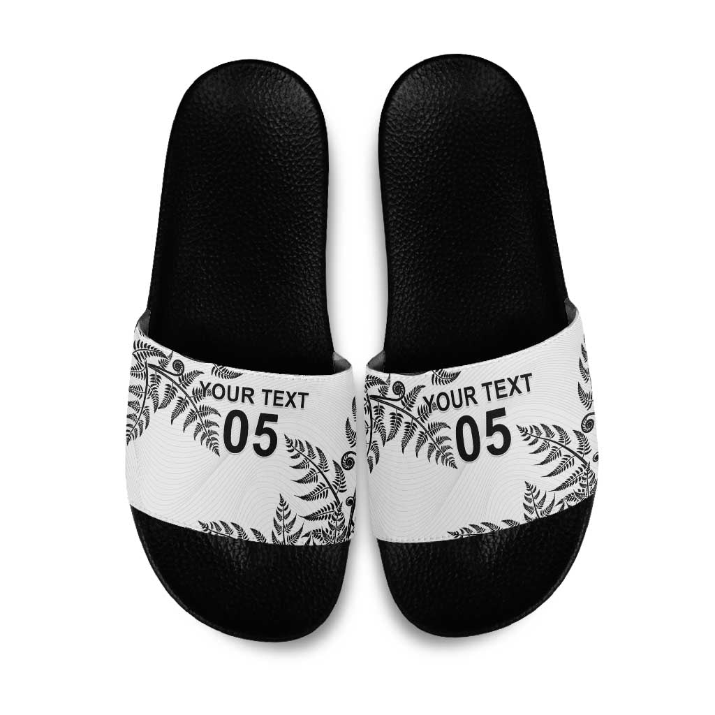 Custom New Zealand Football Slide Sandals Aotearoa Pride - Polynesian Pride