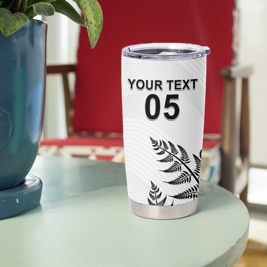 Custom New Zealand Football Tumbler Cup Aotearoa Pride - Polynesian Pride