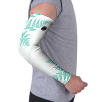 Custom New Zealand Football Arm Sleeves Aotearoa Pride Aqua Version - Polynesian Pride