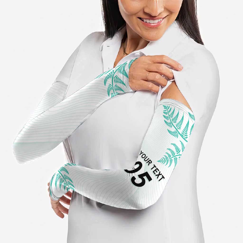 Custom New Zealand Football Arm Sleeves Aotearoa Pride Aqua Version - Polynesian Pride