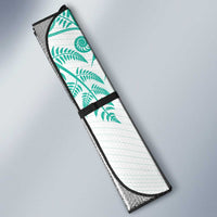 Custom New Zealand Football Auto Sun Shade Aotearoa Pride Aqua Version - Polynesian Pride