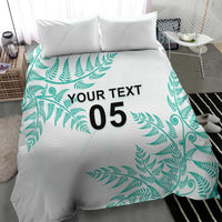 Custom New Zealand Football Bedding Set Aotearoa Pride Aqua Version - Polynesian Pride