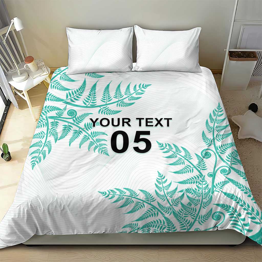Custom New Zealand Football Bedding Set Aotearoa Pride Aqua Version - Polynesian Pride