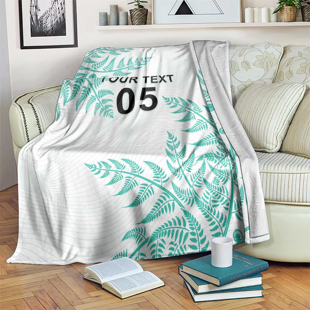 Custom New Zealand Football Blanket Aotearoa Pride Aqua Version - Polynesian Pride