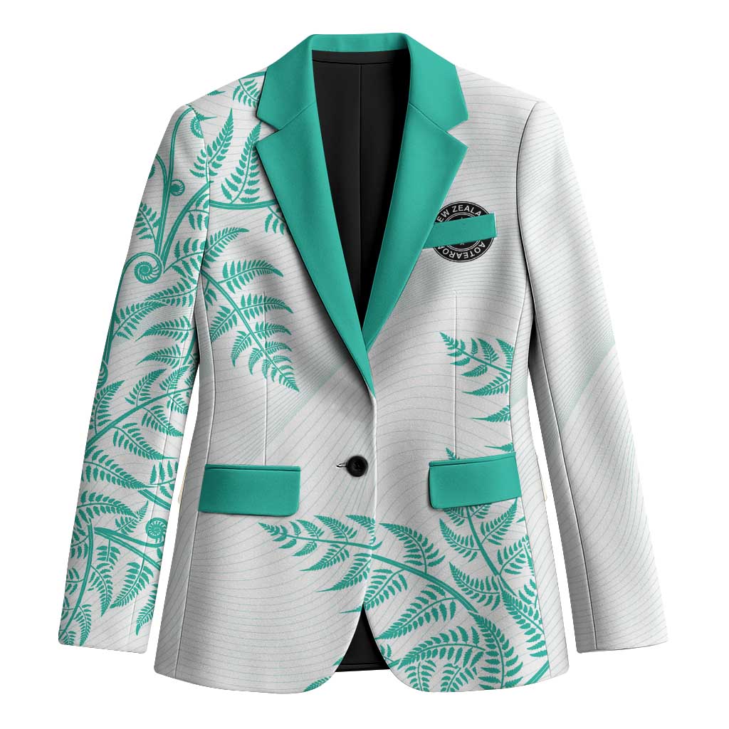 Custom New Zealand Football Blazer Aotearoa Pride Aqua Version - Polynesian Pride