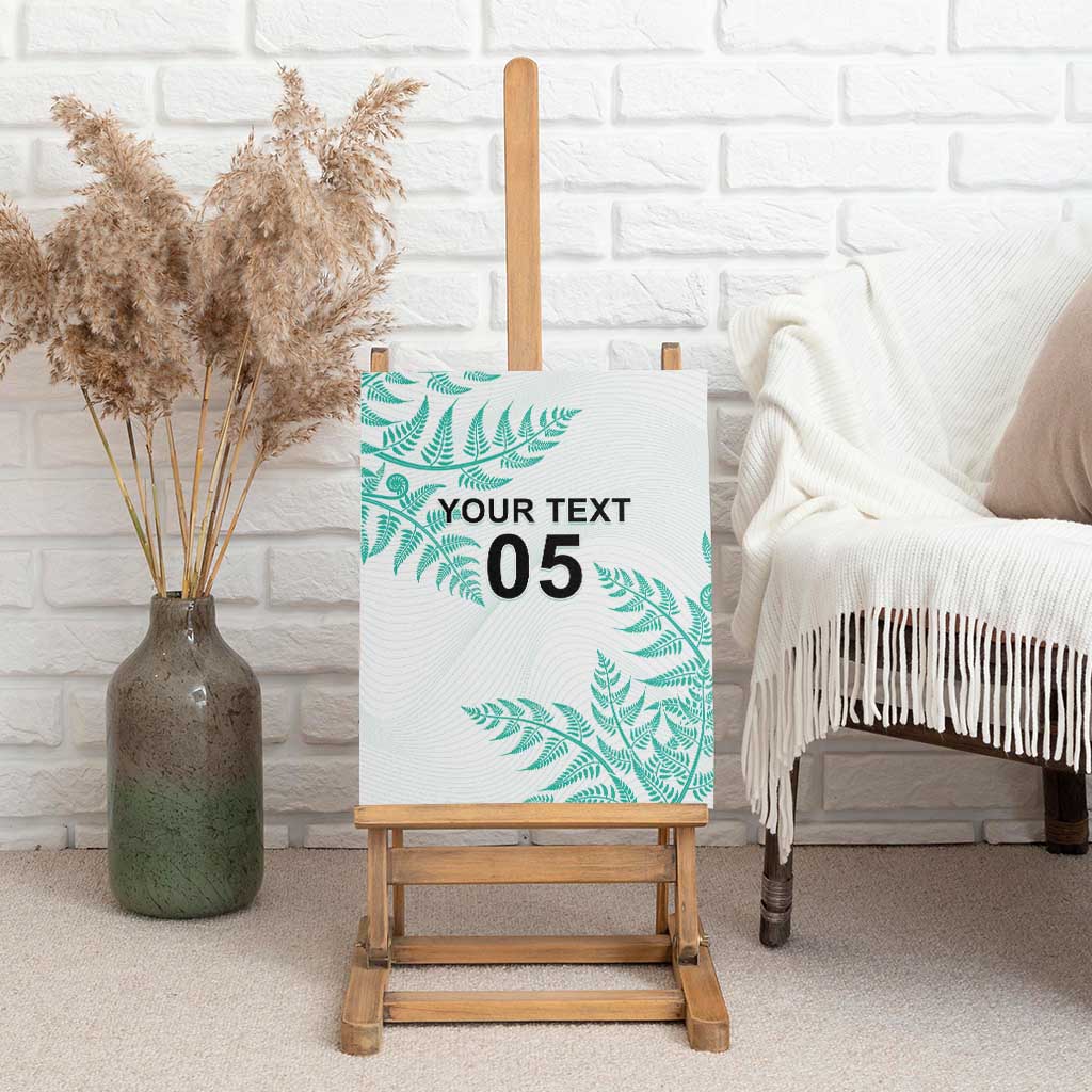 Custom New Zealand Football Canvas Wall Art Aotearoa Pride Aqua Version - Polynesian Pride