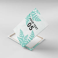 Custom New Zealand Football Canvas Wall Art Aotearoa Pride Aqua Version - Polynesian Pride