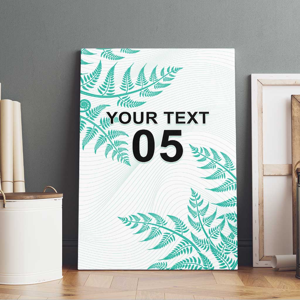 Custom New Zealand Football Canvas Wall Art Aotearoa Pride Aqua Version - Polynesian Pride