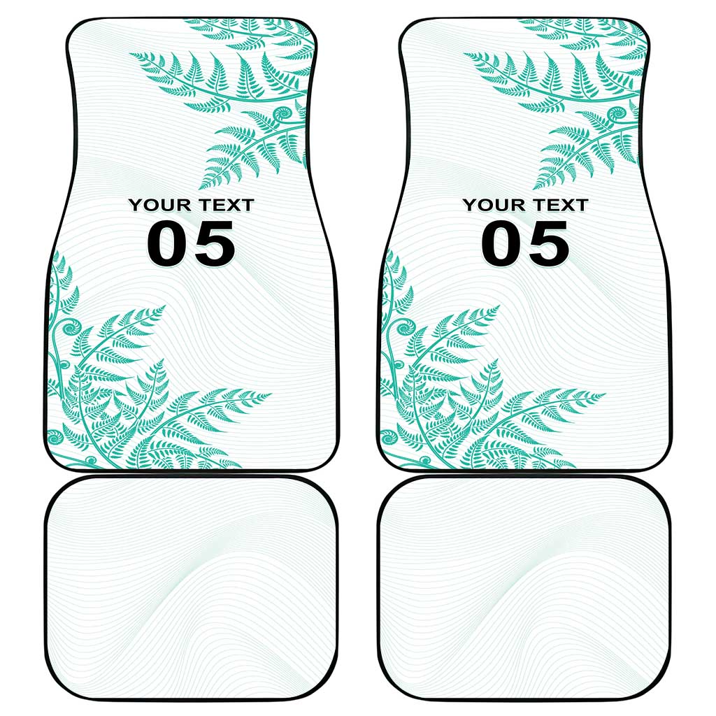 Custom New Zealand Football Car Mats Aotearoa Pride Aqua Version - Polynesian Pride
