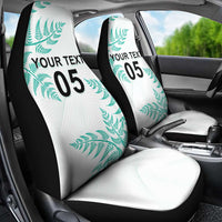 Custom New Zealand Football Car Seat Cover Aotearoa Pride Aqua Version - Polynesian Pride