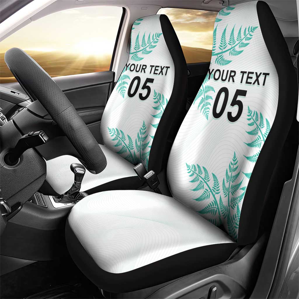 Custom New Zealand Football Car Seat Cover Aotearoa Pride Aqua Version - Polynesian Pride