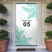 Custom New Zealand Football Door Cover Aotearoa Pride Aqua Version - Polynesian Pride