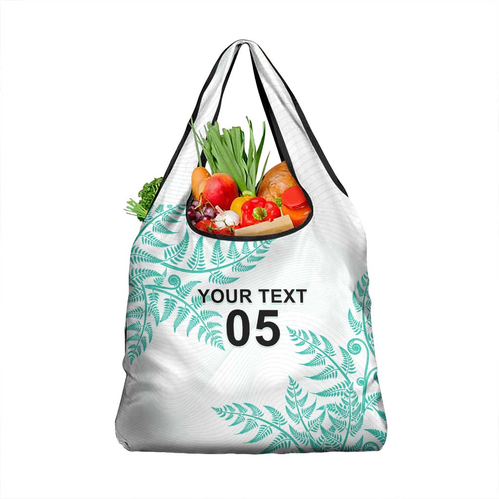 Custom New Zealand Football Grocery Bag Aotearoa Pride Aqua Version - Polynesian Pride