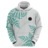 Custom New Zealand Football Hoodie Aotearoa Pride Aqua Version - Polynesian Pride