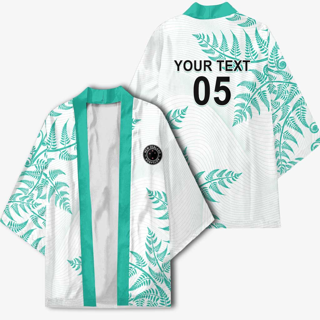 Custom New Zealand Football Kimono Aotearoa Pride Aqua Version - Polynesian Pride
