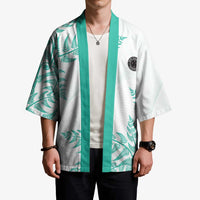 Custom New Zealand Football Kimono Aotearoa Pride Aqua Version - Polynesian Pride