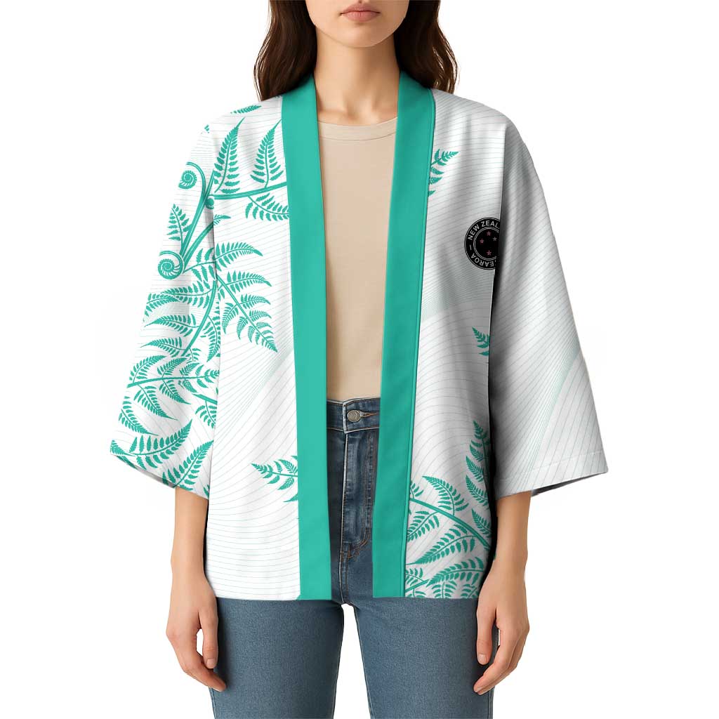 Custom New Zealand Football Kimono Aotearoa Pride Aqua Version - Polynesian Pride
