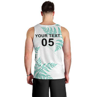 Custom New Zealand Football Men Tank Top Aotearoa Pride Aqua Version - Polynesian Pride
