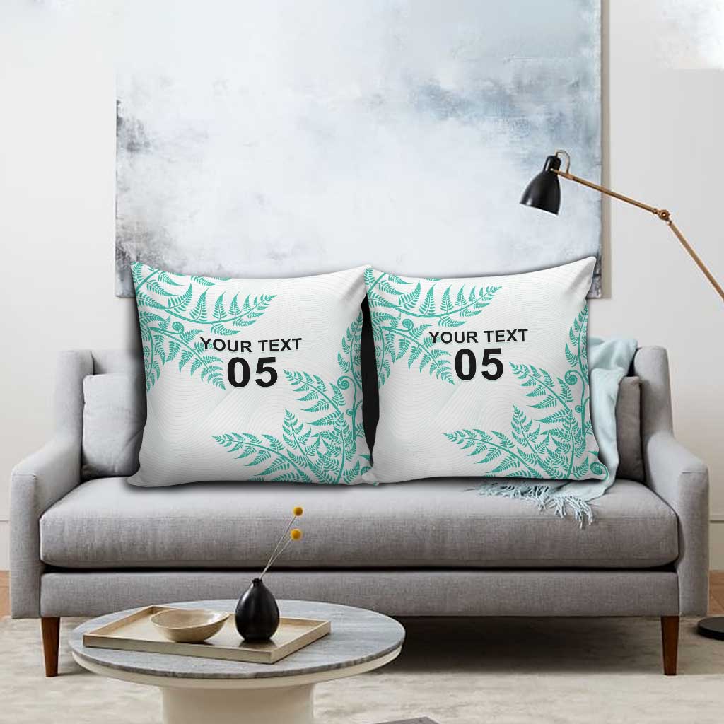 Custom New Zealand Football Pillow Cover Aotearoa Pride Aqua Version - Polynesian Pride