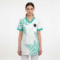 Custom New Zealand Football Scrub Top Aotearoa Pride Aqua Version - Polynesian Pride