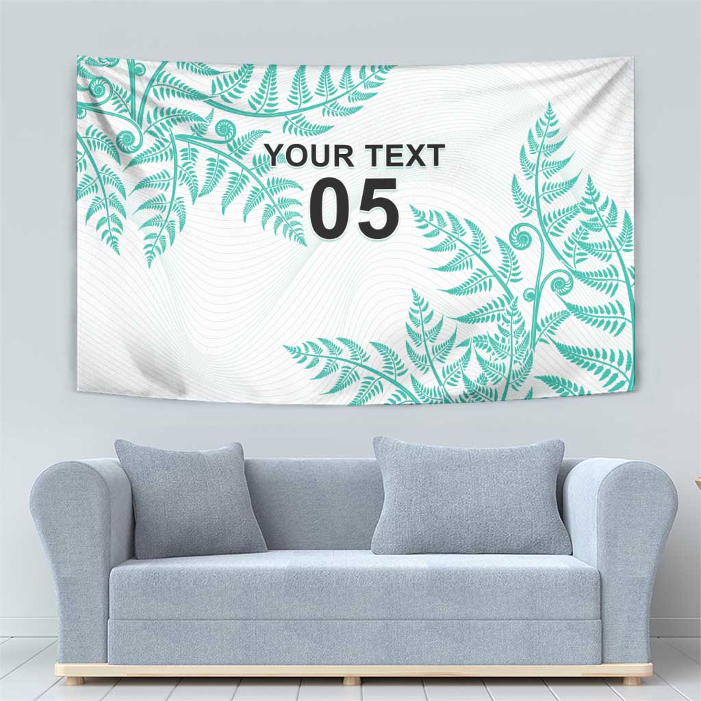 Custom New Zealand Football Tapestry Aotearoa Pride Aqua Version - Polynesian Pride