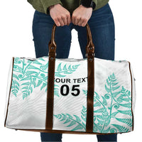 Custom New Zealand Football Travel Bag Aotearoa Pride Aqua Version - Polynesian Pride