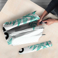 Custom New Zealand Football Umbrella Aotearoa Pride Aqua Version - Polynesian Pride