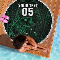 Custom New Zealand Fishing Beach Blanket Maori Tribal Pattern - Polynesian Pride