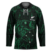 Custom New Zealand Fishing Hockey Jersey Maori Tribal Pattern - Polynesian Pride