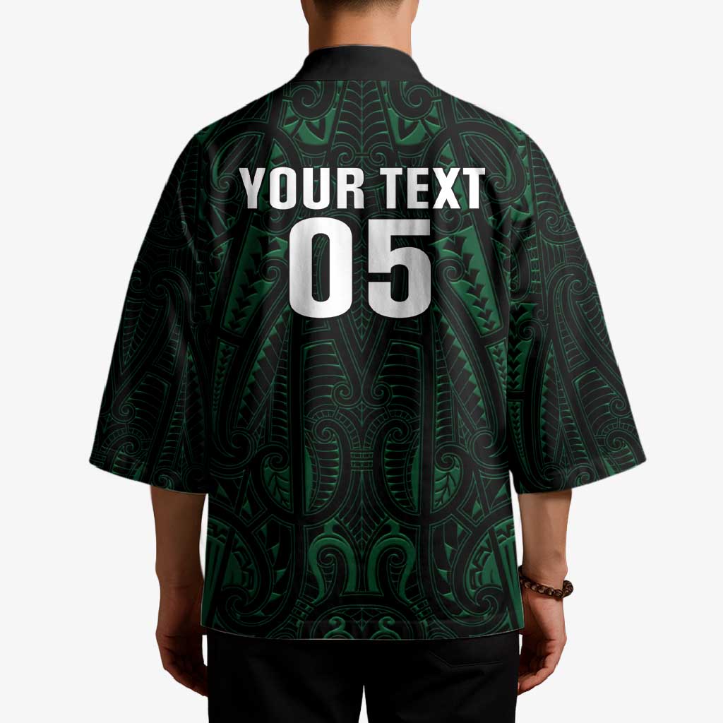 Custom New Zealand Fishing Kimono Maori Tribal Pattern - Polynesian Pride