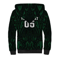 Custom New Zealand Fishing Sherpa Hoodie Maori Tribal Pattern - Polynesian Pride