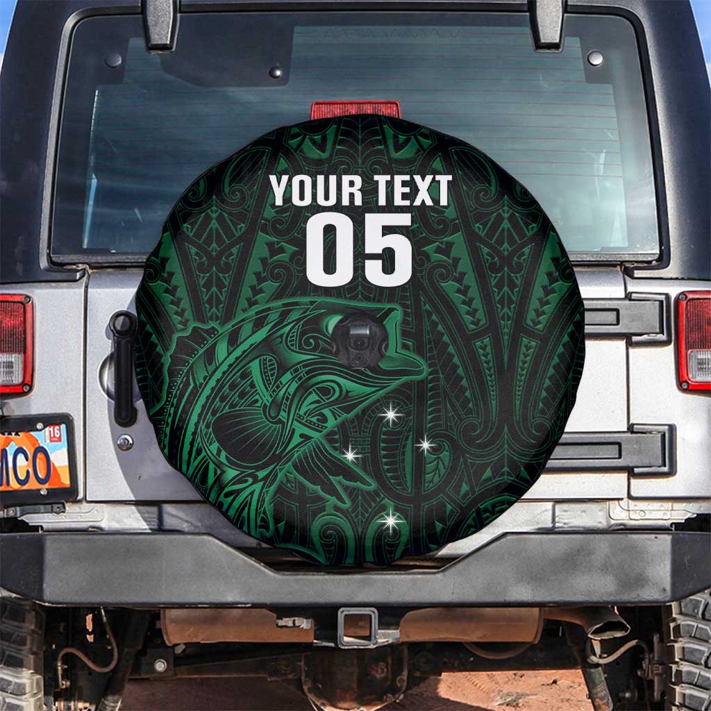 Custom New Zealand Fishing Spare Tire Cover Maori Tribal Pattern - Polynesian Pride